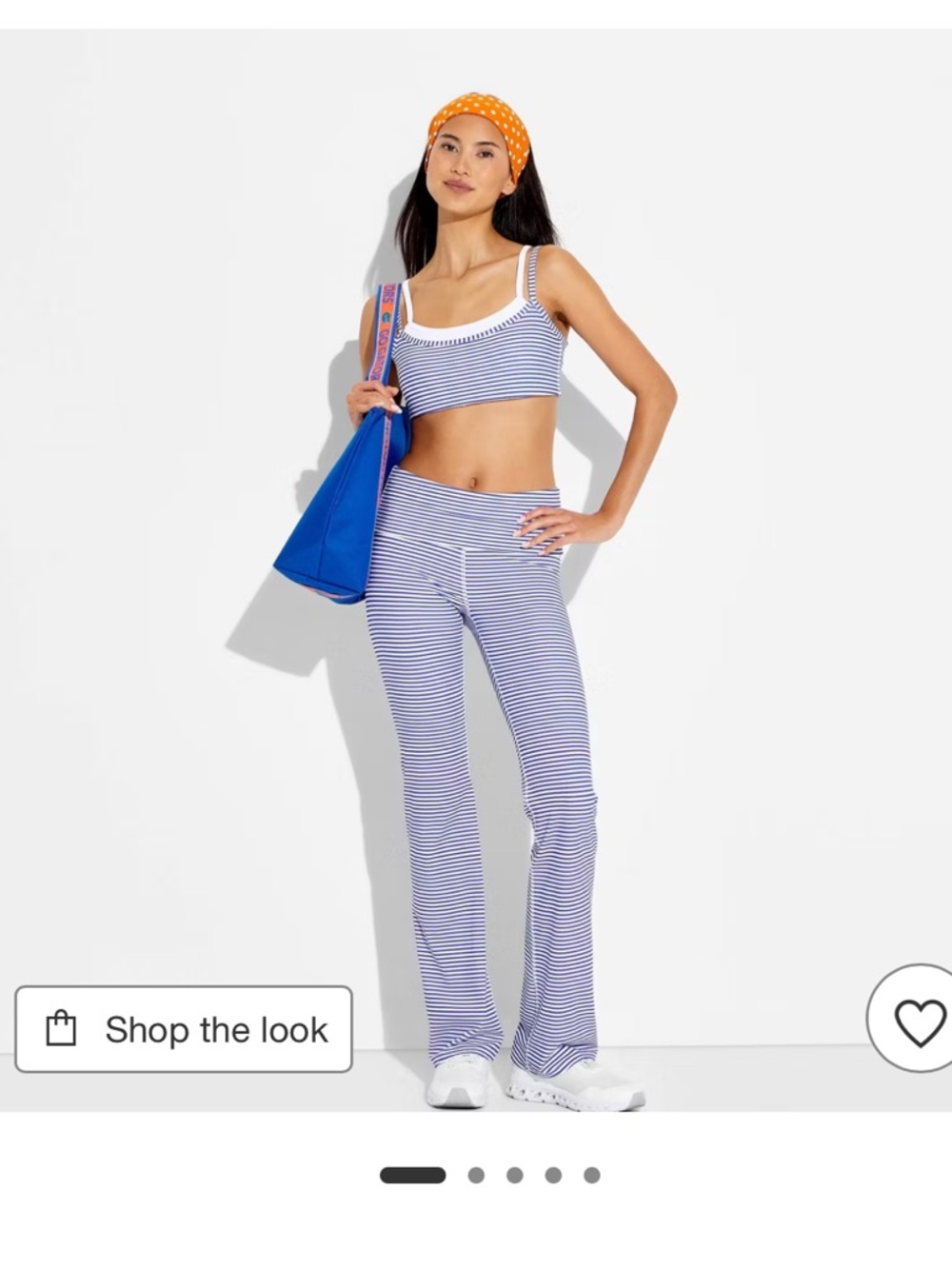 Joylab target matching Striped Blue & White Flare Leg Pants & bra